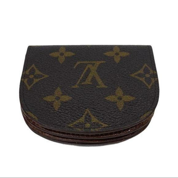 Authentic  Louis Vuitton Wallet Porte Monnaie Gousset Brown LV Vintage - Picture 5 of 11
